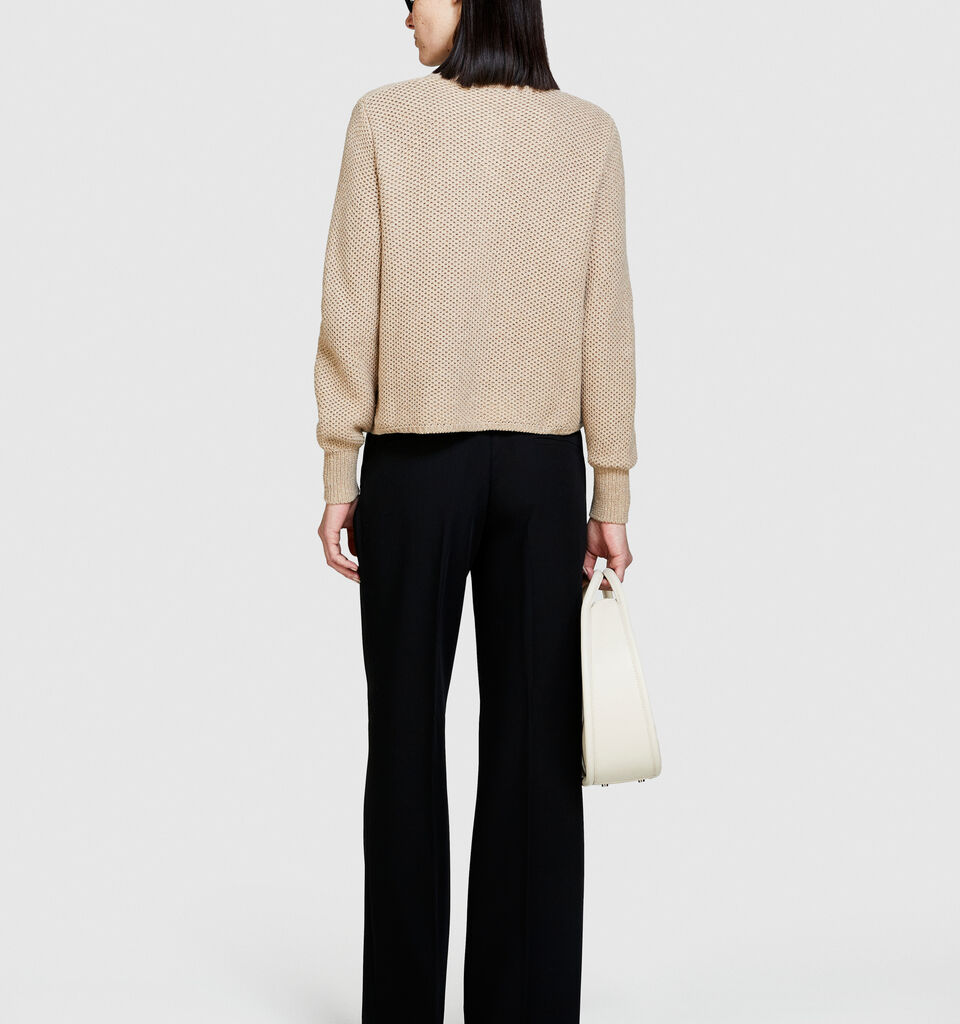 Cardigan with buttons - women's cardigans - Beige | Sisley image number 3